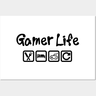 GAMER LIFE - EAT SLEEP GAME REPEAT Posters and Art